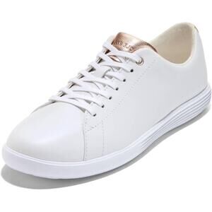 NWT Cole Haan Women's Grand Crosscourt Ii Sneaker, White/Rose Gold, 10